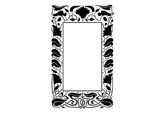Art Deco Vintage Floral Frame