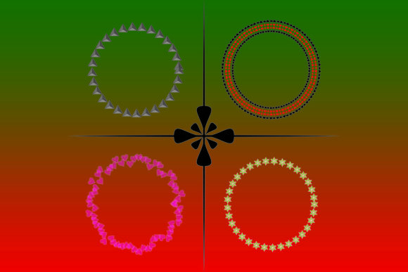 Beautiful Deco Floral Circle Vector Design