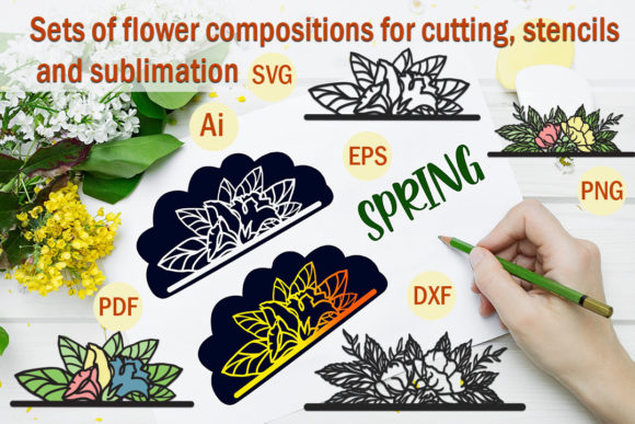 Floral Arrangement Stencil Sets