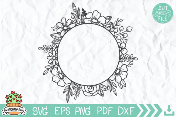 Floral Round Shape Frame