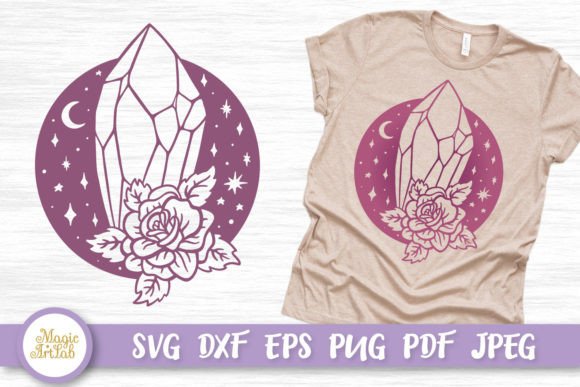 Mystical Crystal with Rose