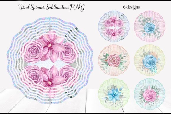 Pastel Flower Wind Spinner