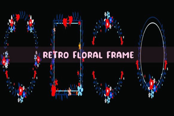 Retro Floral Frame