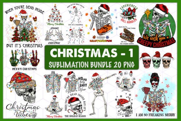 Skeleton Christmas Sublimation Bundle