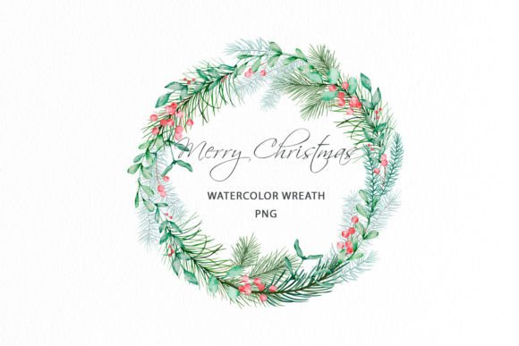 Watercolor Christmas Frame Design