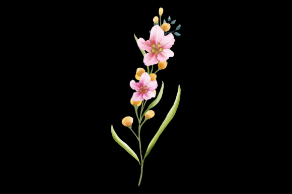 Watercolor Flower Vector Illustration